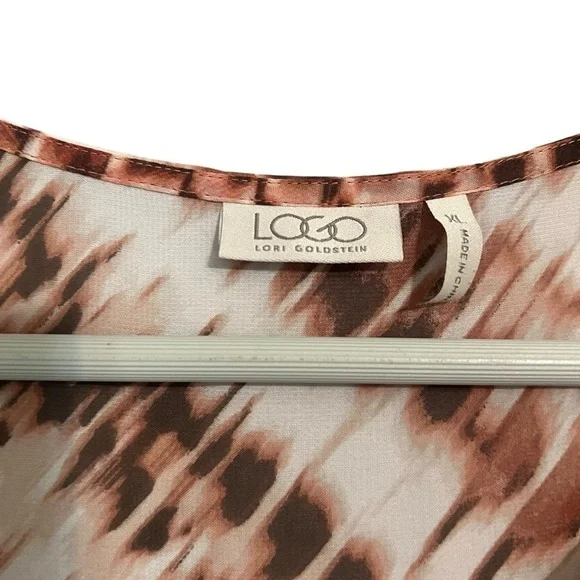 Logo tunic sleeveless blouse xl tie dye layering casual work school - Picture 4 of 7